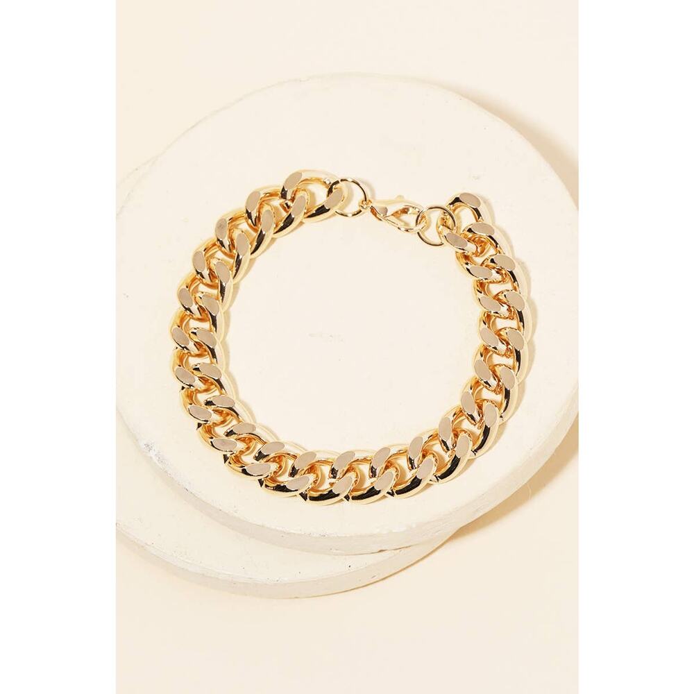 Curb Chain Lobster Clasp Bracelet
